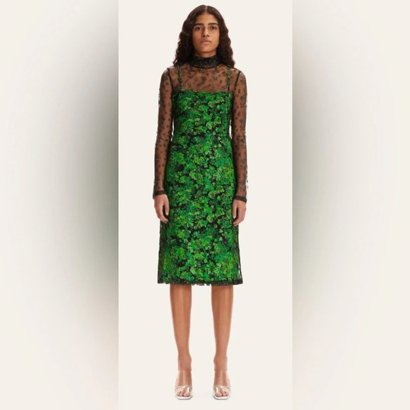 STINE GOYA IBI DRESS - FLORAL POINTILLISM - Picture 1 of 6